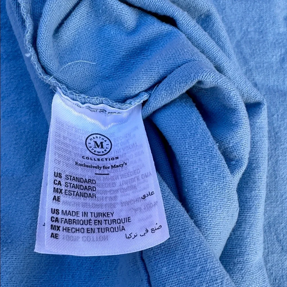 Martha Stewart Light Blue Fitted Sheet & pillowcase Set – Queen Bedding